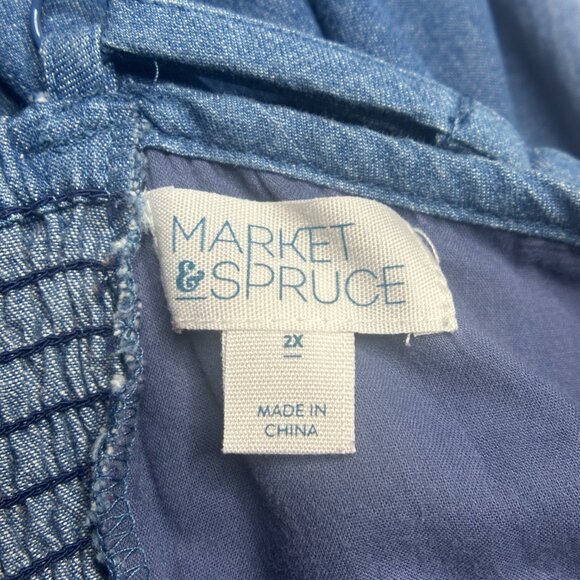 EUC Market & Spruce Women's Mini Denim Dress Size 2X - Picture 9 of 14